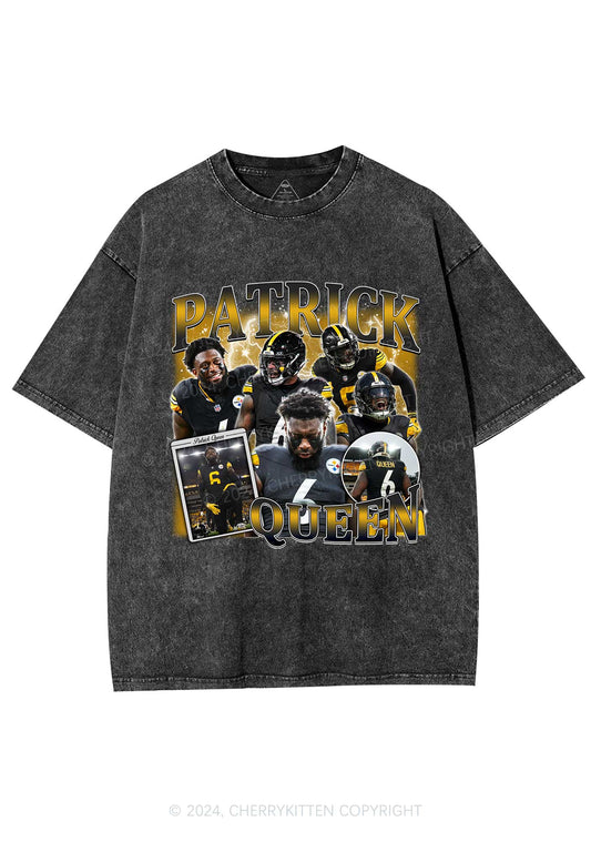 Black Queen Y2K Super Bowl Washed Tee Cherrykitten