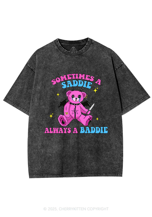 Always A Baddie Y2K Washed Tee Cherrykitten