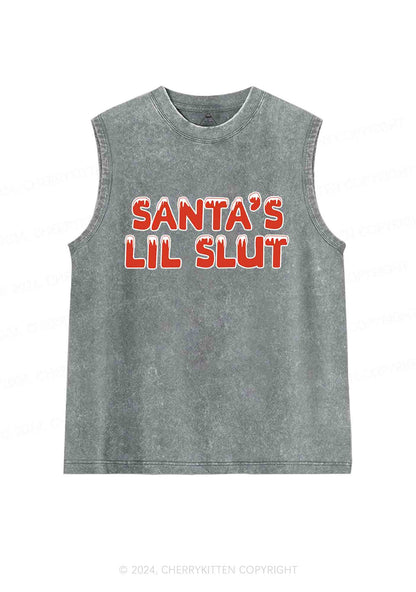 Christmas Santas Lil Slxt Y2K Washed Tank Cherrykitten