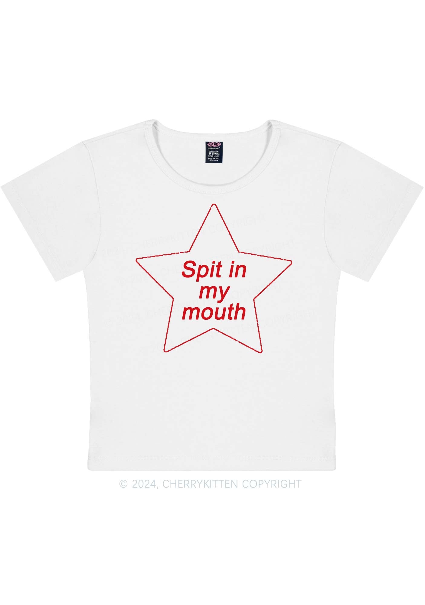 Spit In My Mouth Y2K Baby Tee Cherrykitten