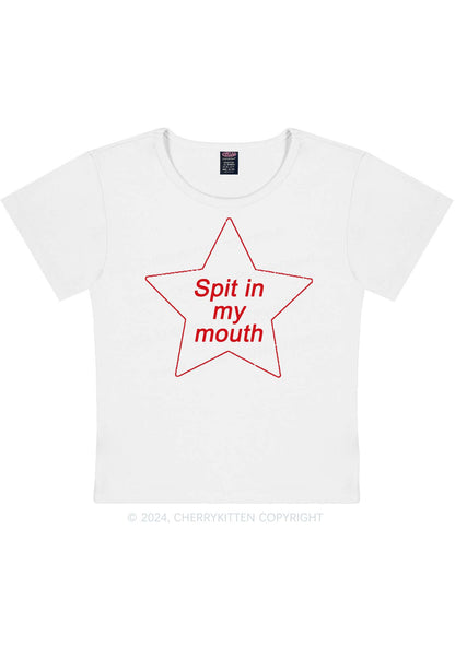 Spit In My Mouth Y2K Baby Tee Cherrykitten