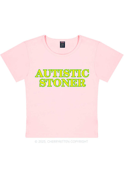 Autistic Stoner Y2K Baby Tee Cherrykitten