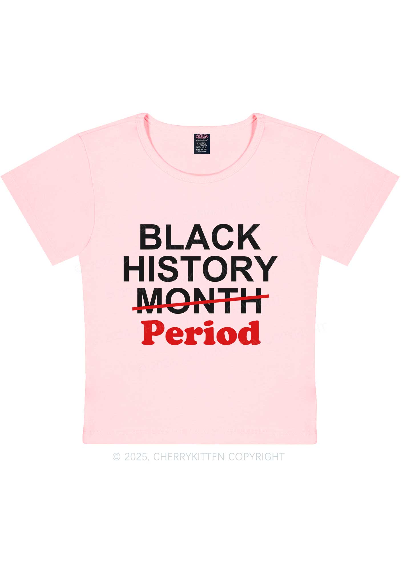 Black History Period Y2K Baby Tee Cherrykitten