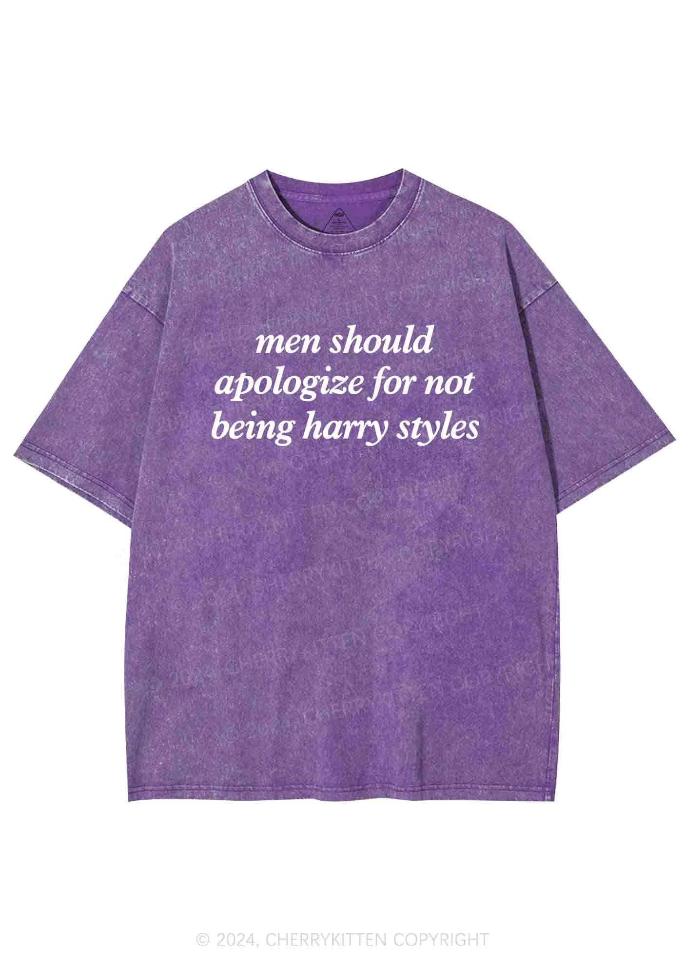 Men Should Apologize Y2K Washed Tee Cherrykitten