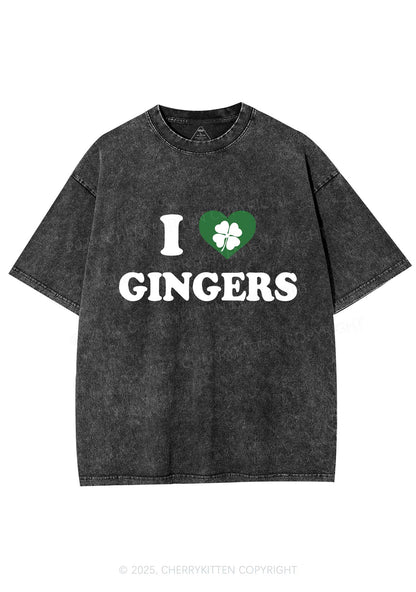 I Love Gingers St Patricks Y2K Washed Tee Cherrykitten