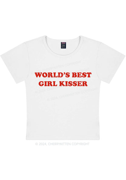 Curvy Best Girl Kisser Y2K Baby Tee Cherrykitten