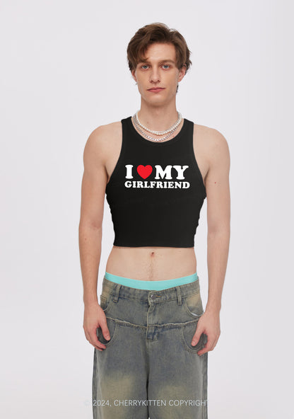 I Love Girlfriend Y2K Valentine's Day Crop Tank Top Cherrykitten