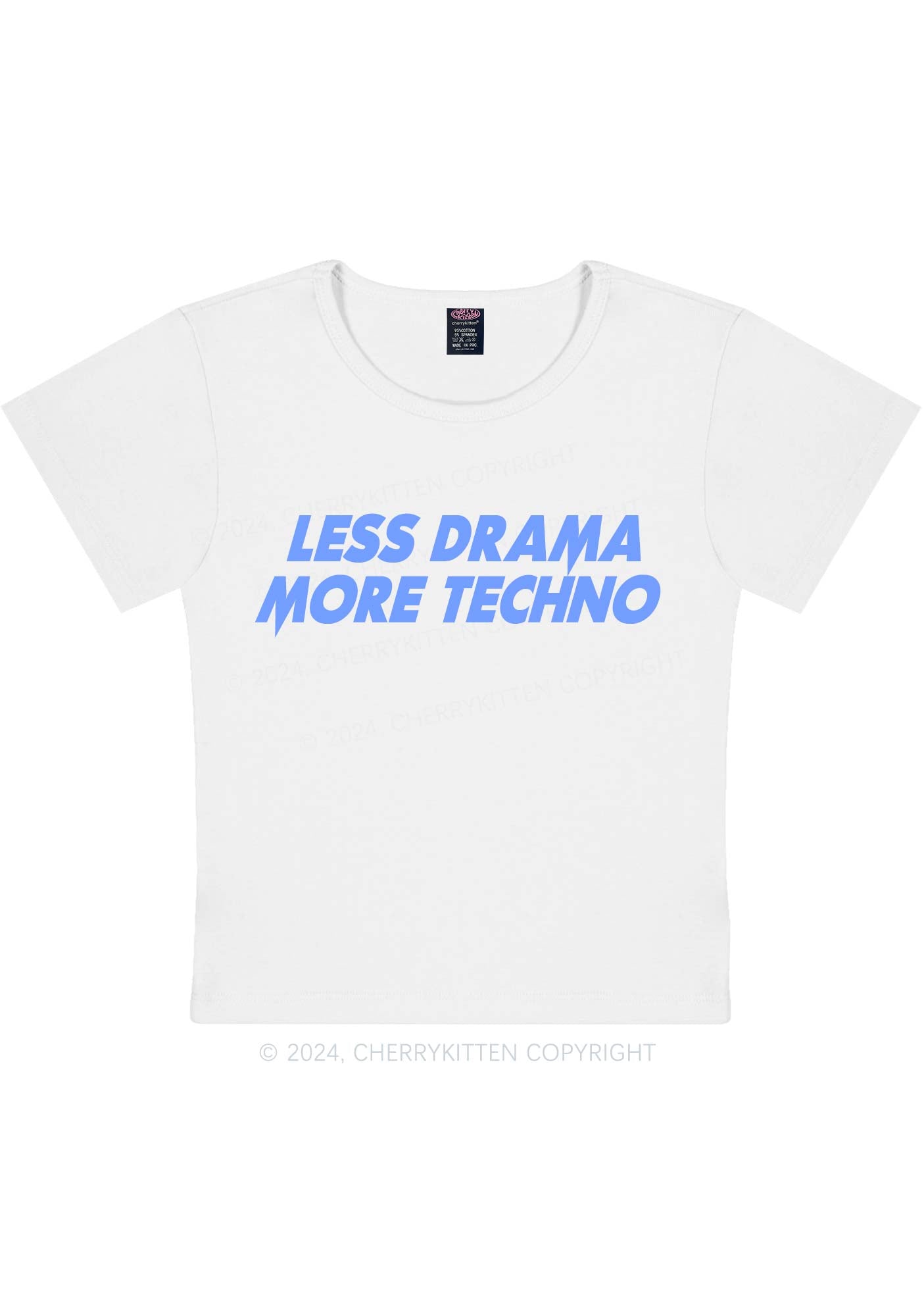 Less Drama Y2K Baby Tee Cherrykitten