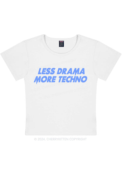 Less Drama Y2K Baby Tee Cherrykitten