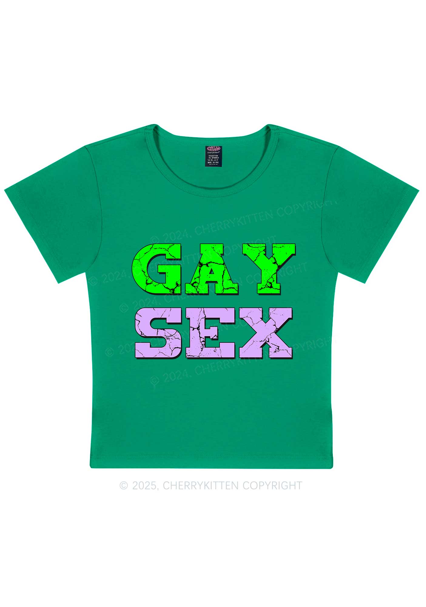 Gay Six Y2K Baby Tee Cherrykitten