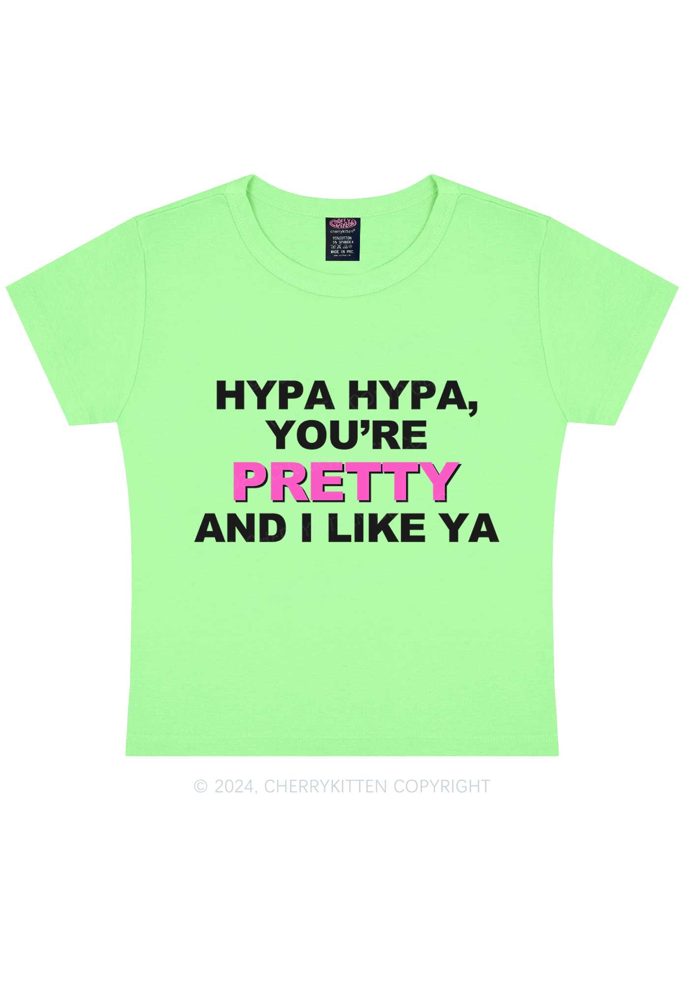 Hypa You Are Pretty Y2K Baby Tee Cherrykitten