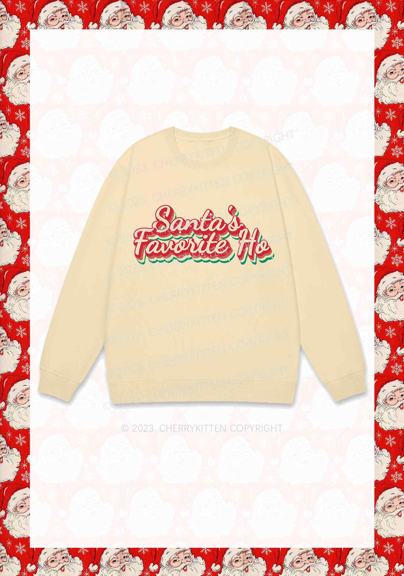 Santa's Favorite Ho Christmas Y2K Sweatshirt Cherrykitten