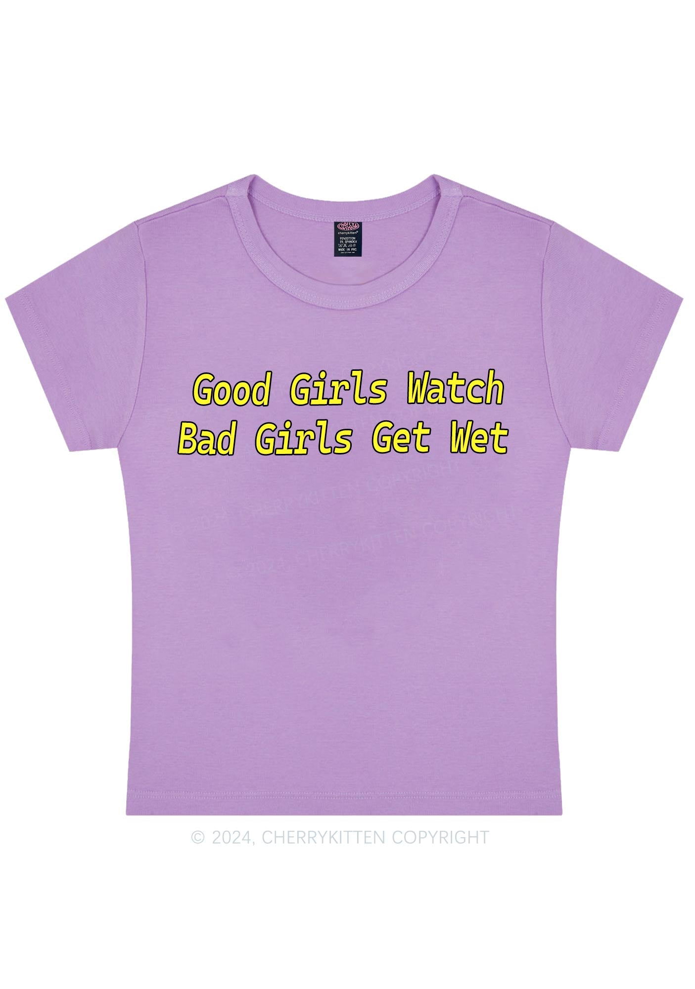 Bad Girls Get Wet Y2K Baby Tee Cherrykitten