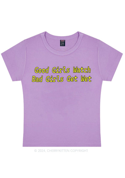 Bad Girls Get Wet Y2K Baby Tee Cherrykitten