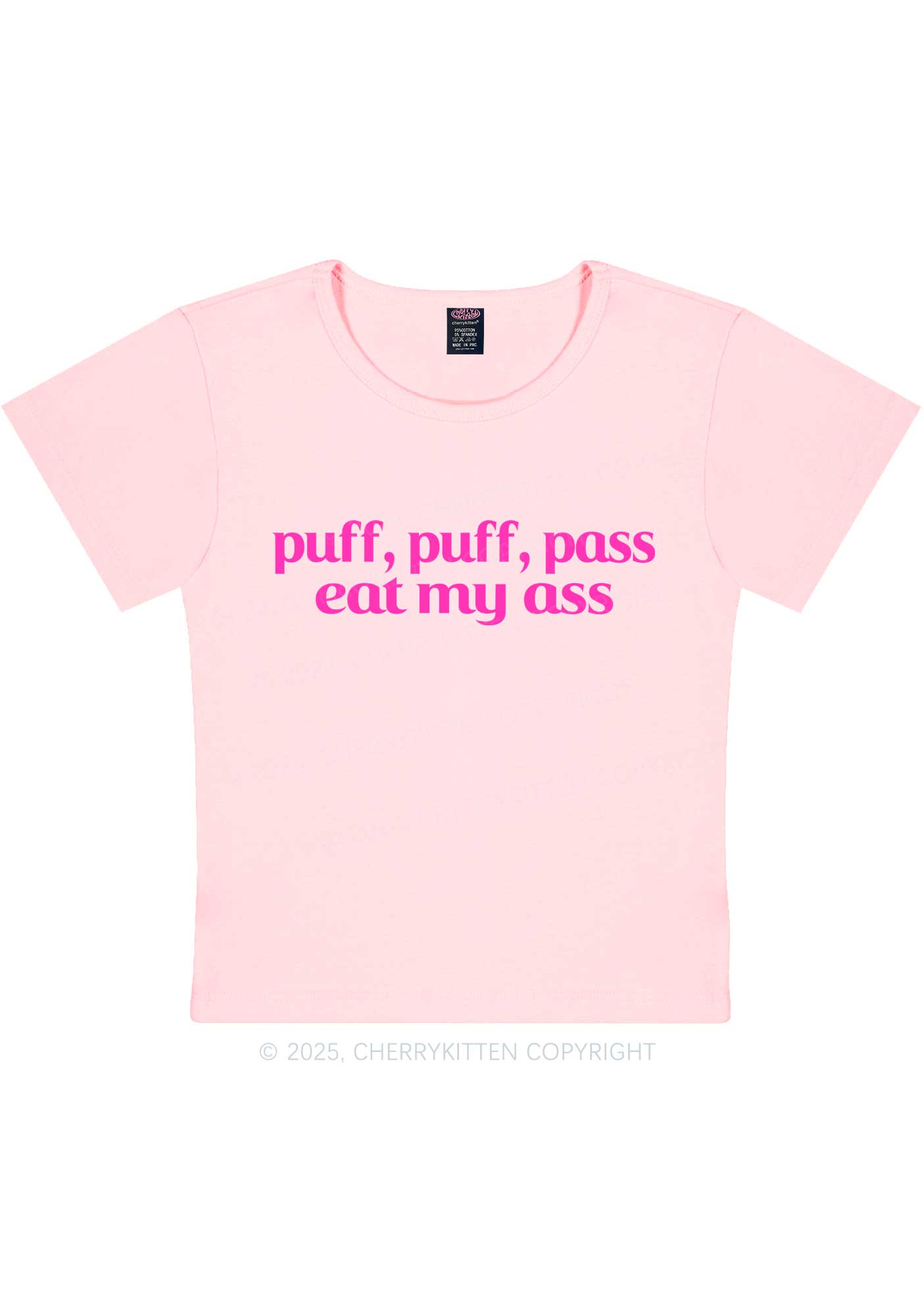 Puff Eat My Axx Y2K Baby Tee Cherrykitten