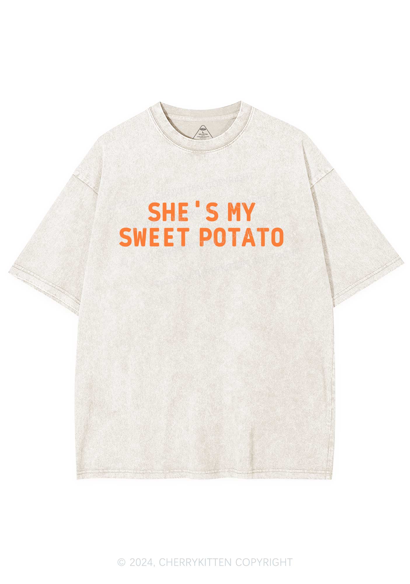 Sweet Potato Y2K Valentine's Day Washed Tee Cherrykitten