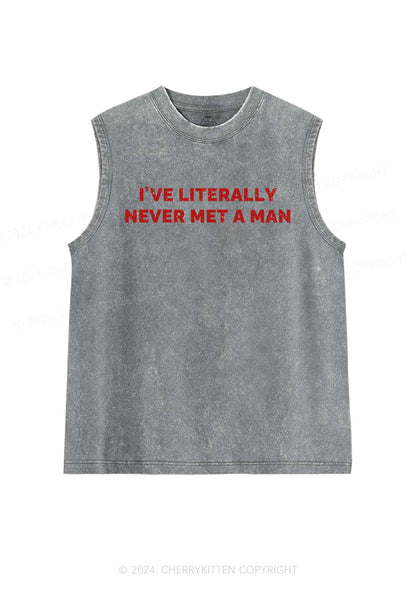 Never Met A Man Y2K Washed Tank Cherrykitten