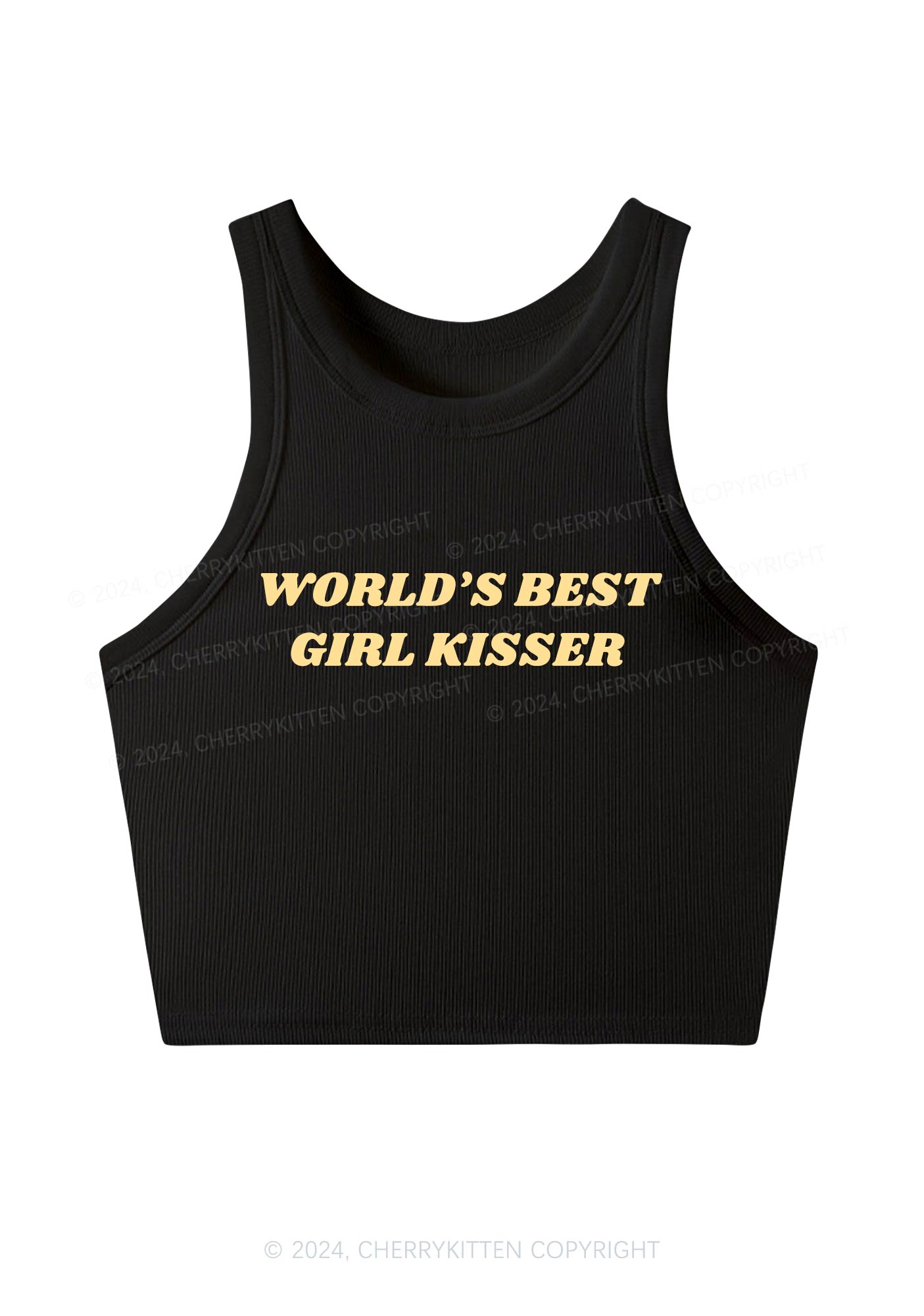 Best Girl Kisser Y2K Crop Tank Top Cherrykitten