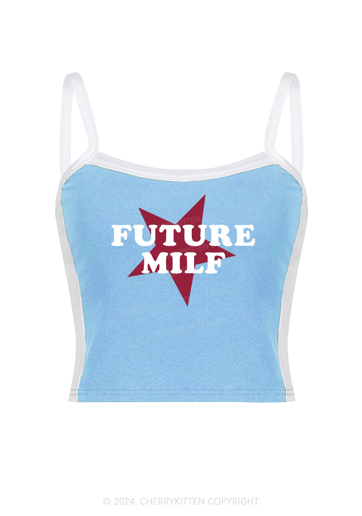 Future Mxxf Y2K Color Block Crop Cami Top Cherrykitten