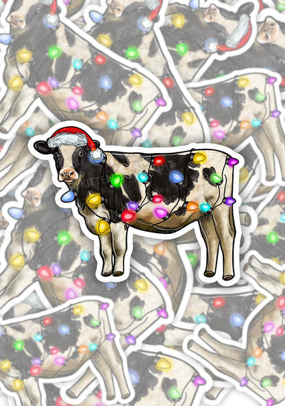 Christmas Cow 1Pc Y2K Sticker Cherrykitten