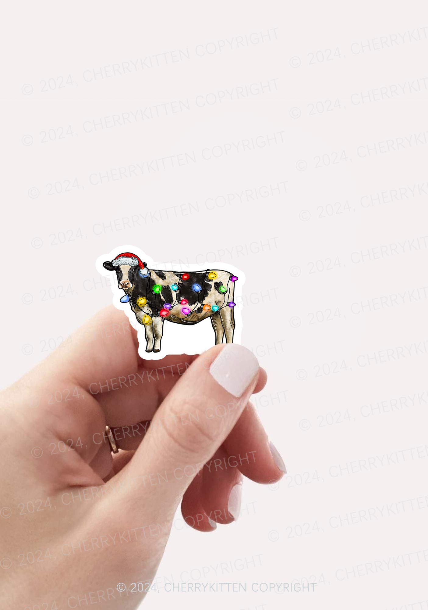 Christmas Cow 1Pc Y2K Sticker Cherrykitten