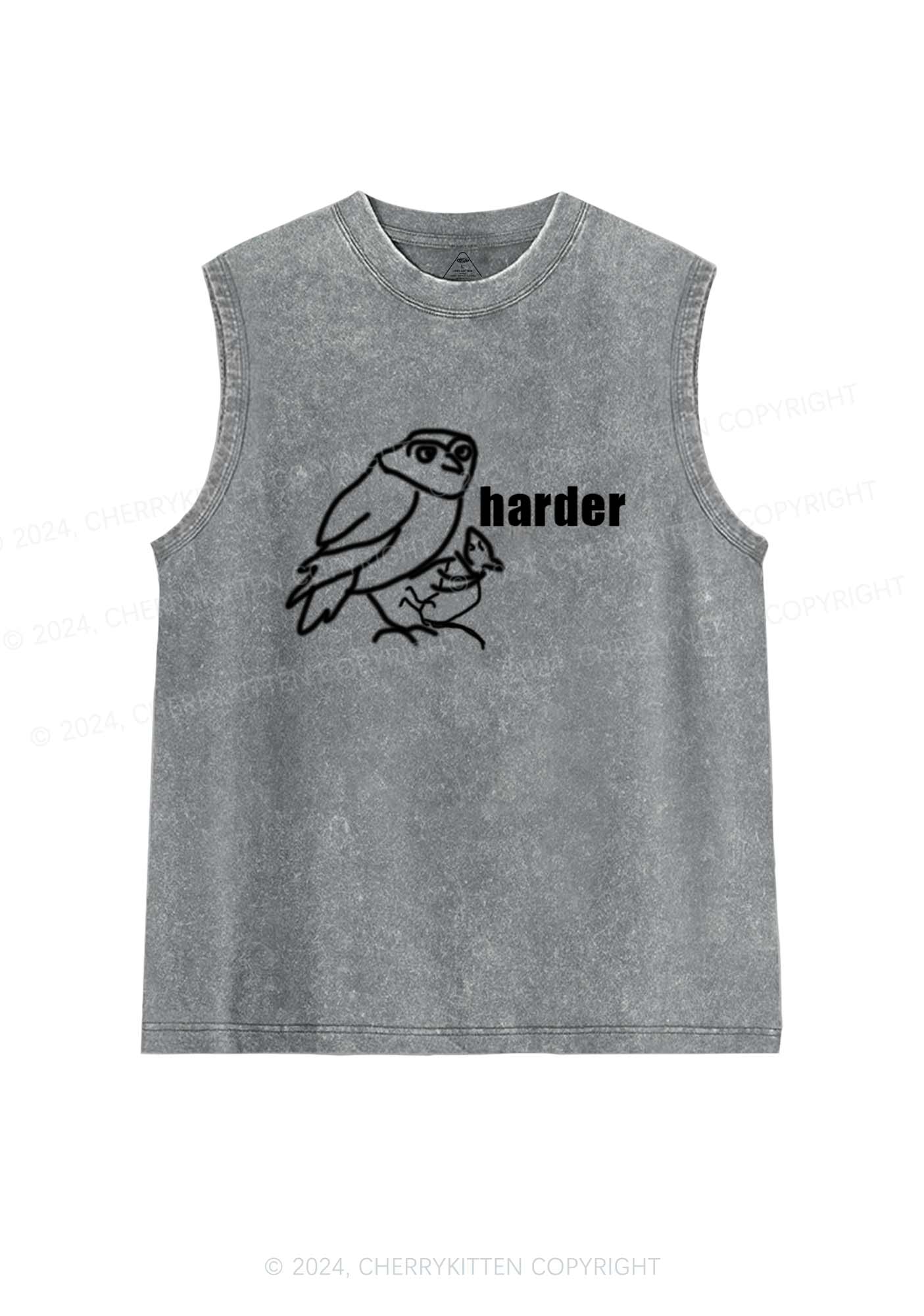 Rats Harder Y2K Washed Tank Cherrykitten