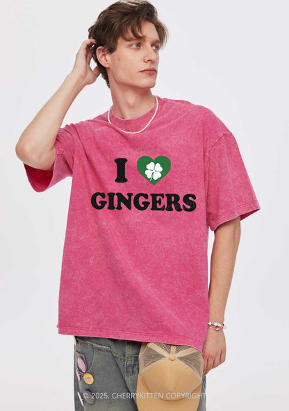 I Love Gingers St Patricks Y2K Washed Tee Cherrykitten