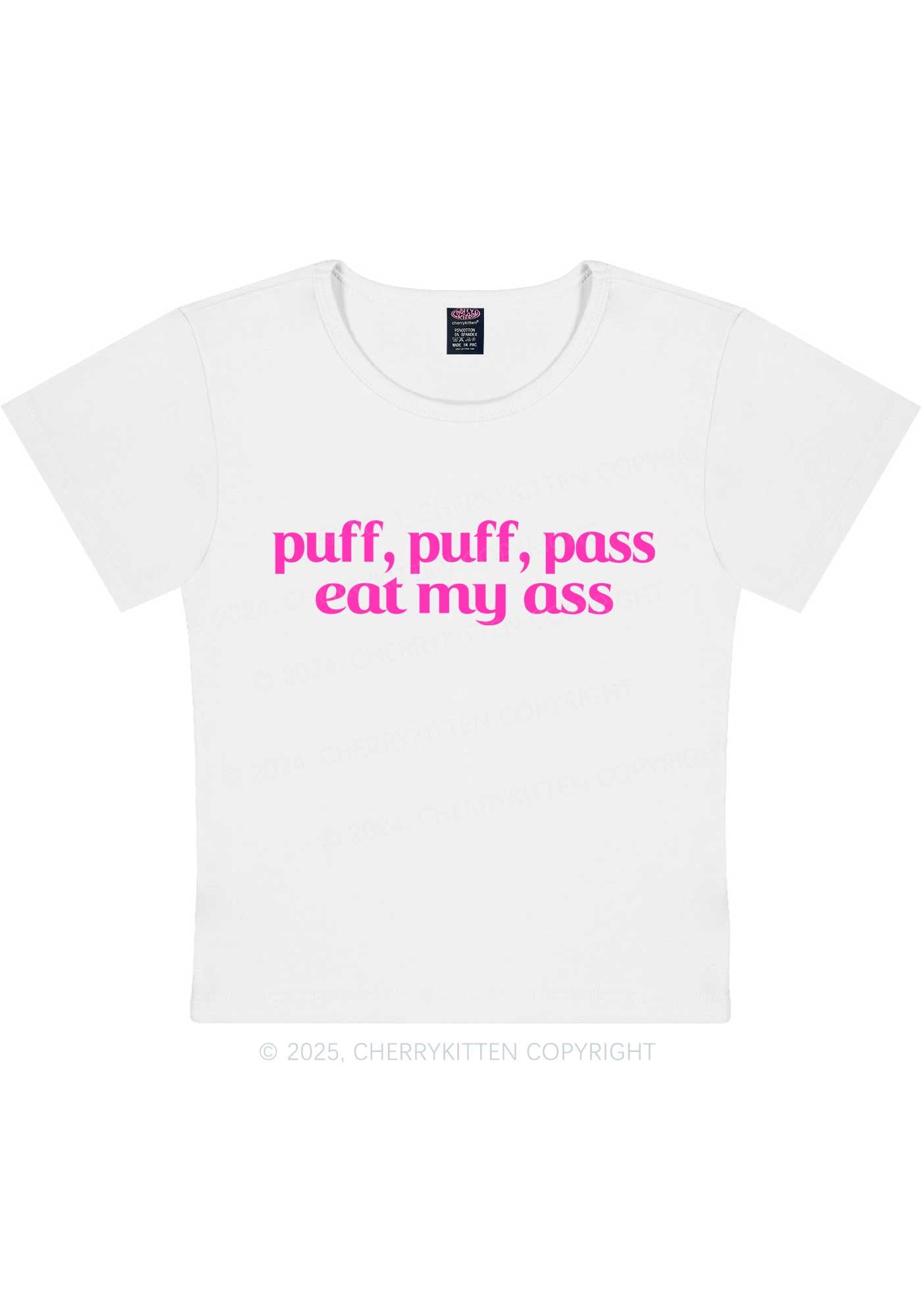 Puff Eat My Axx Y2K Baby Tee Cherrykitten