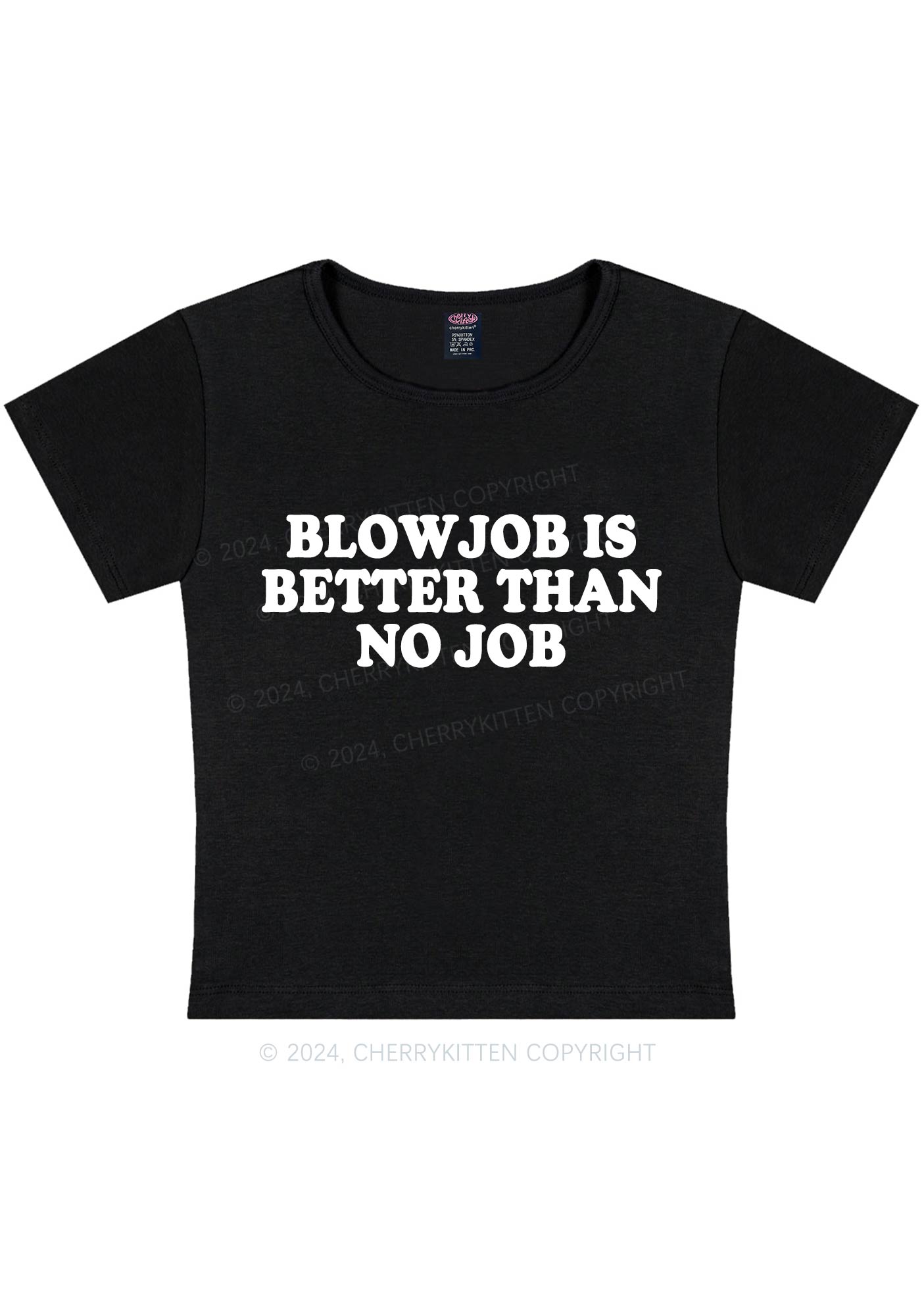 Blxwjob Is Better Y2K Baby Tee Cherrykitten