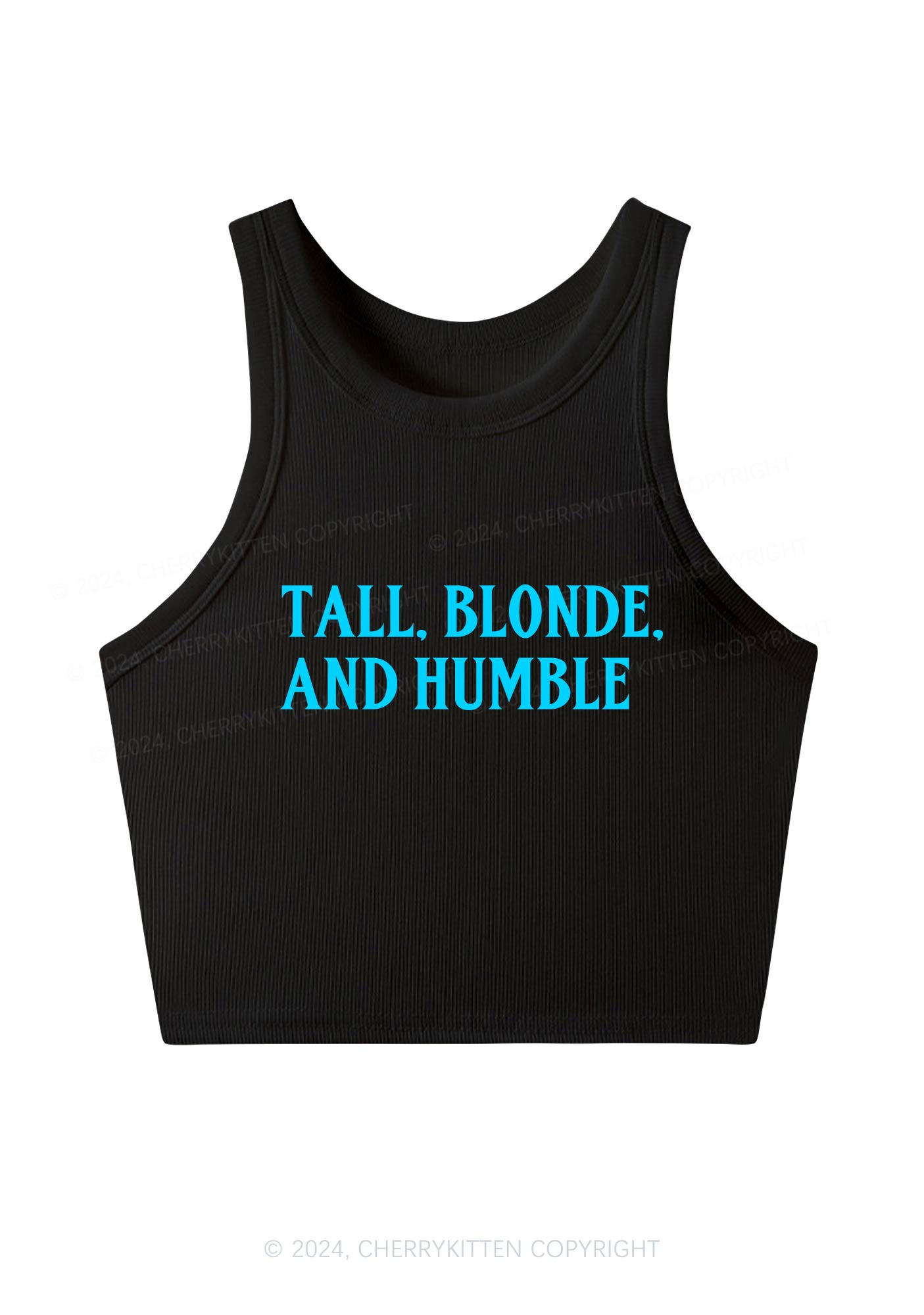 Tall Blonde And Humble Y2K Crop Tank Top Cherrykitten