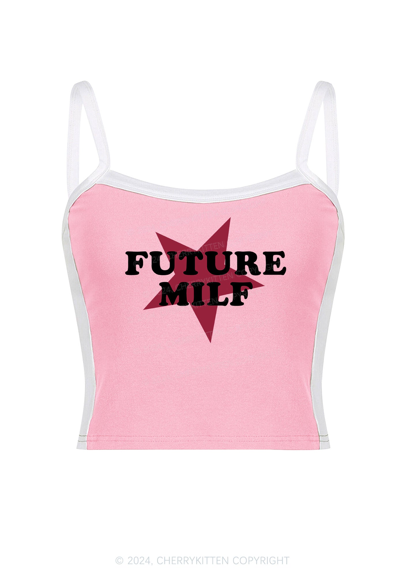 Future Mxxf Y2K Color Block Crop Cami Top Cherrykitten