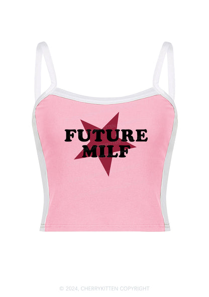 Future Mxxf Y2K Color Block Crop Cami Top Cherrykitten