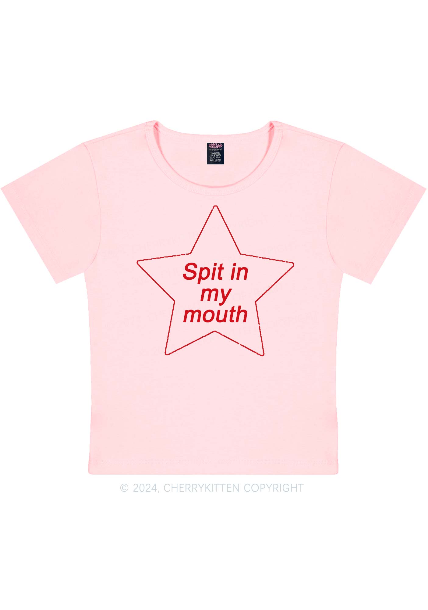 Spit In My Mouth Y2K Baby Tee Cherrykitten