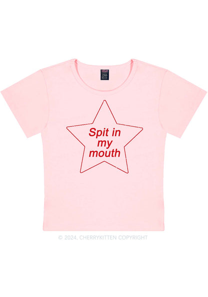 Spit In My Mouth Y2K Baby Tee Cherrykitten