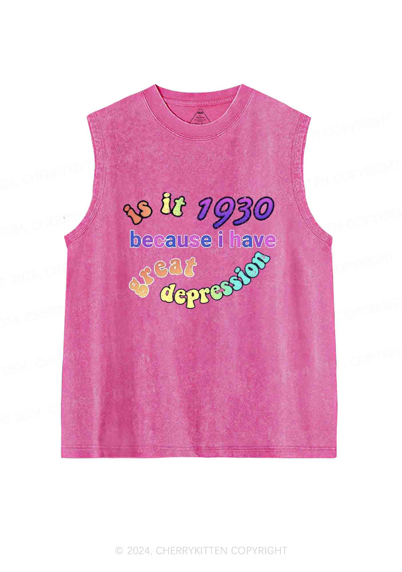 Great Depression Y2K Washed Tank Cherrykitten