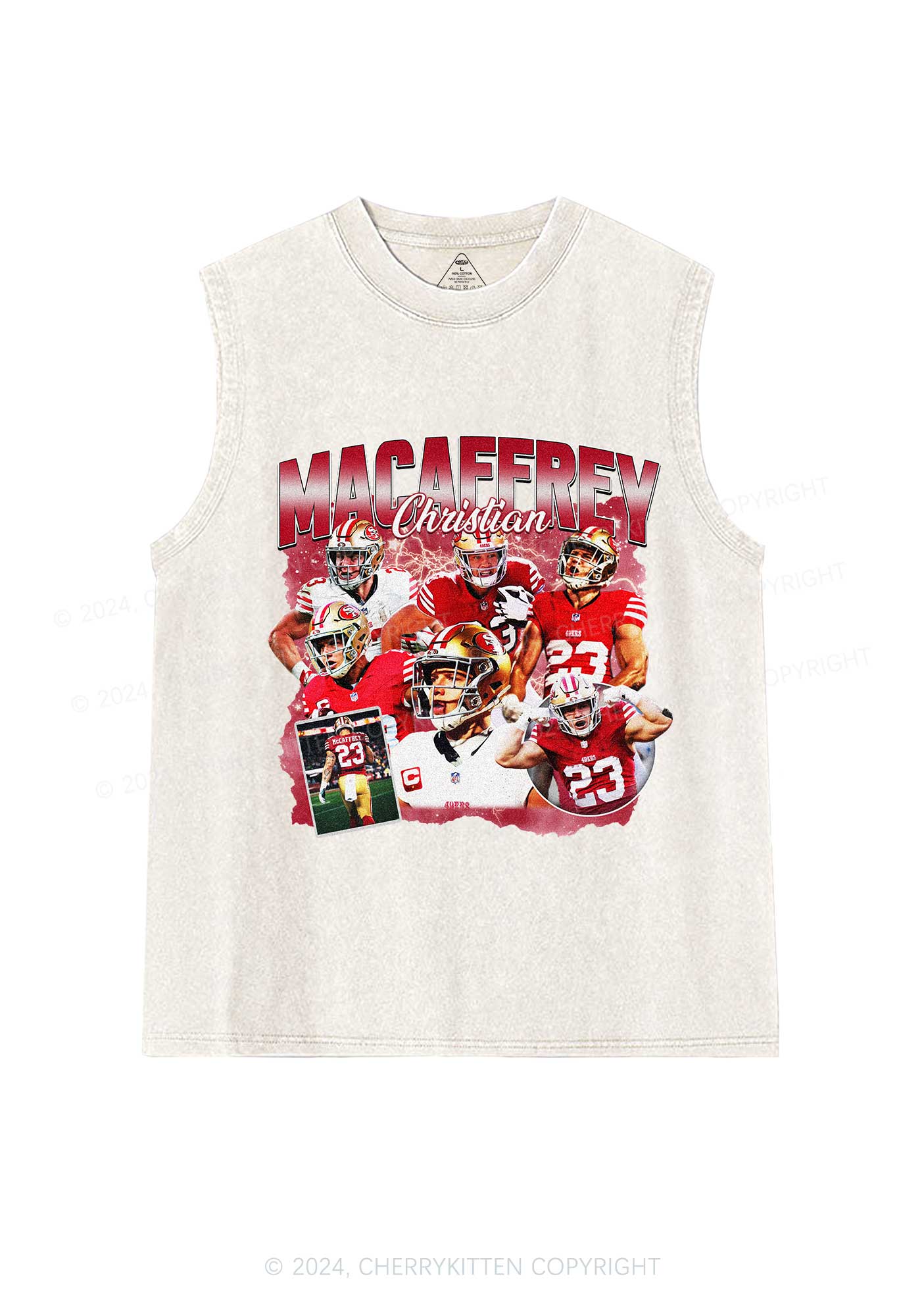 Red Christian Y2K Super Bowl Washed Tank Cherrykitten