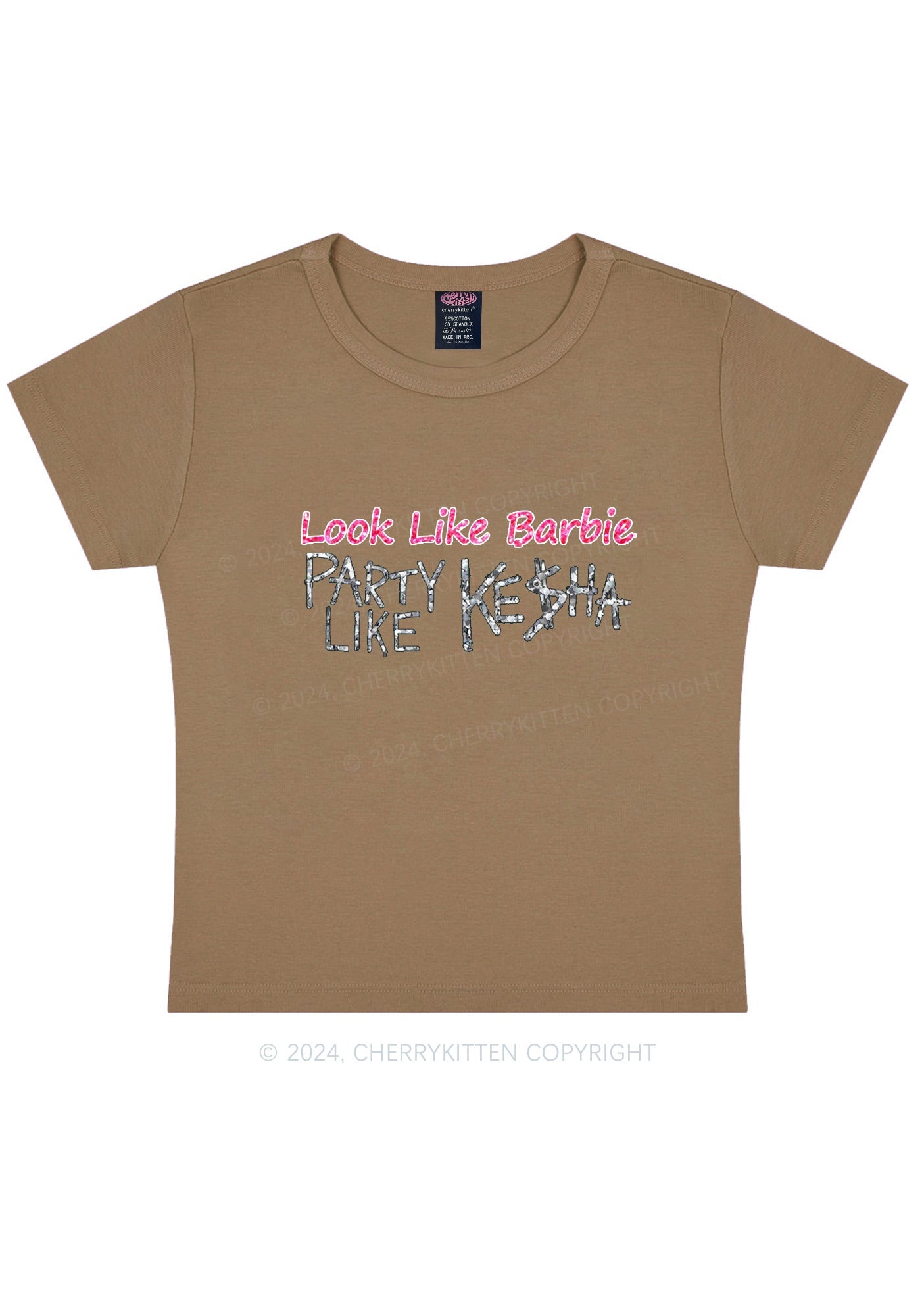 Party Like Kesha Y2K Baby Tee Cherrykitten