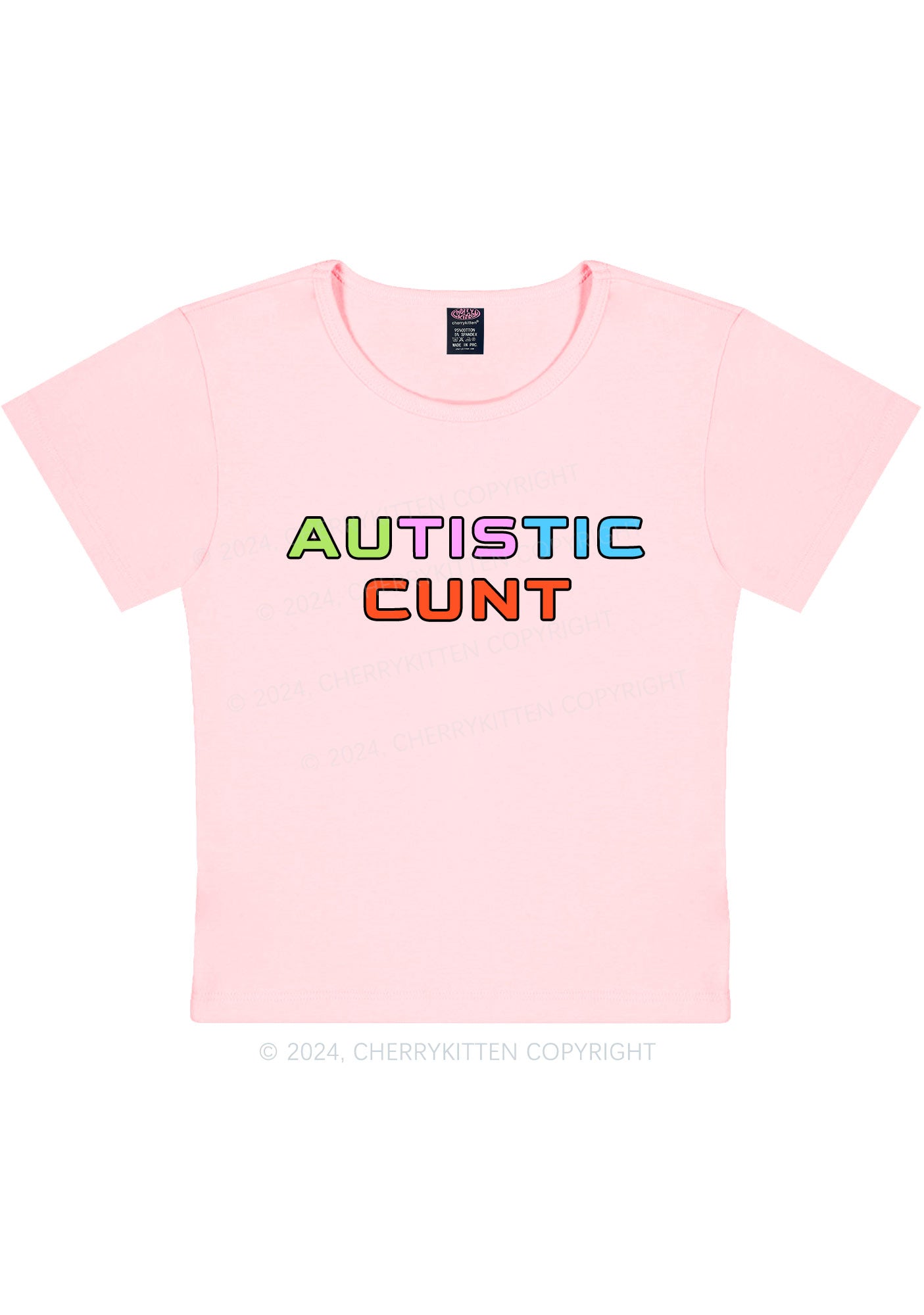 Autistic Cxxt Y2K Baby Tee Cherrykitten