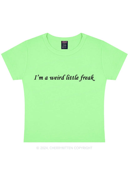 Weird Little Freak Y2K Baby Tee Cherrykitten