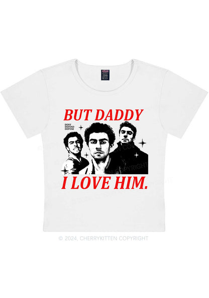 Daddy I Love Luigi Y2K Baby Tee Cherrykitten