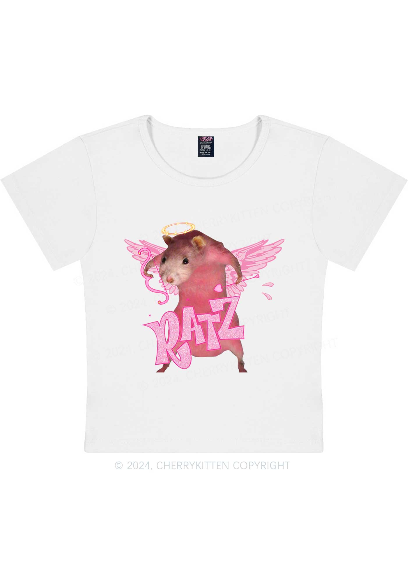 Cupid Rat Y2K Valentine's Day Baby Tee Cherrykitten