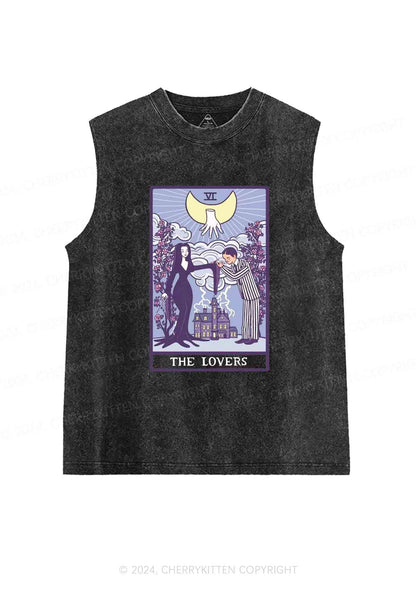 Halloween The Lovers Y2K Washed Tank Cherrykitten