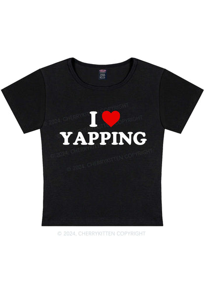 I Love Yapping Y2K Baby Tee Cherrykitten