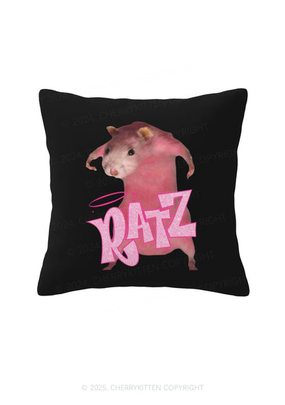 Pink Ratz Y2K Throw Pillow Cover Cherrykitten