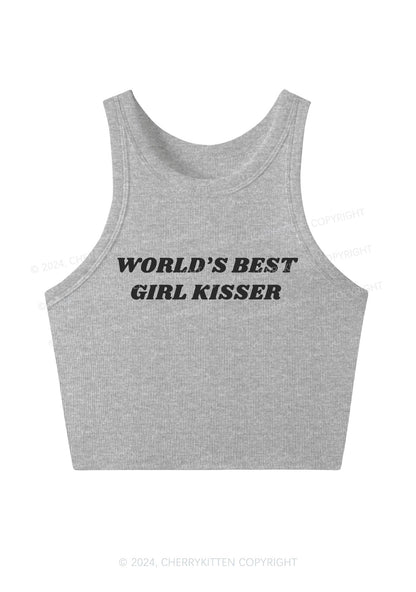 Best Girl Kisser Y2K Crop Tank Top Cherrykitten