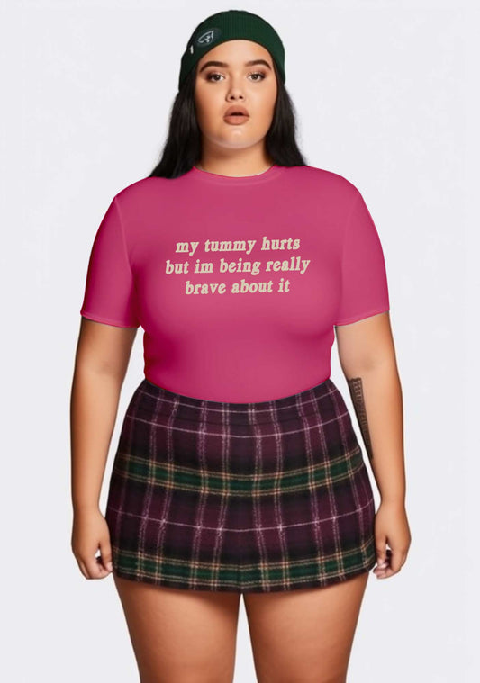 Curvy Im Being Really Brave About It Baby Tee