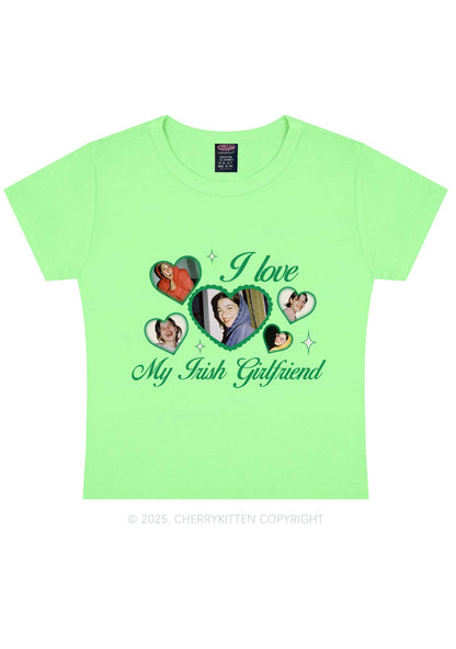 Custom My Irish Girlfriend St Patricks Y2K Baby Tee Cherrykitten