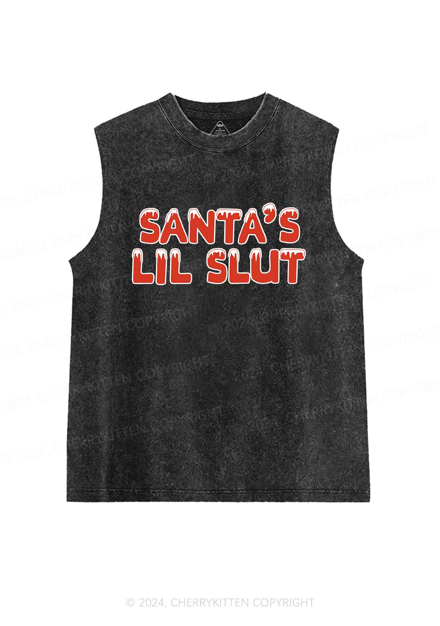 Christmas Santas Lil Slxt Y2K Washed Tank Cherrykitten