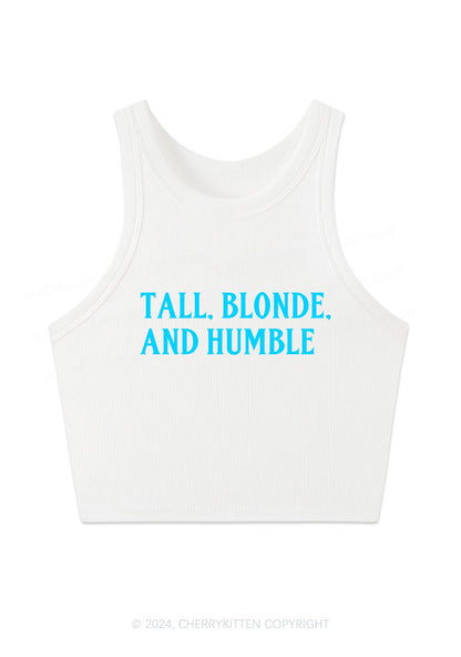 Tall Blonde And Humble Y2K Crop Tank Top Cherrykitten