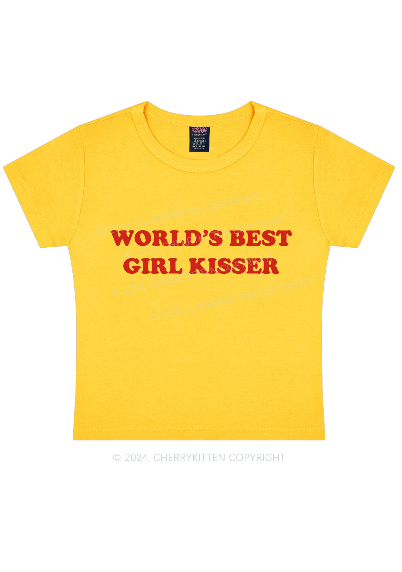 Best Girl Kisser Y2K Baby Tee Cherrykitten